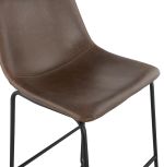 Barová židle GAUCHO MINI tmavě hnědá/černá