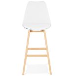 Barová židle APRIL bílá/přírodní