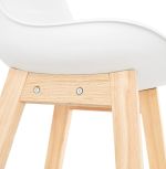 Barová židle APRIL bílá/přírodní