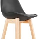 Barová židle APRIL černá/přírodní