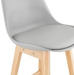 Barová židle APRIL šedá/přírodní