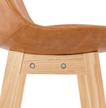 Barová židle JANIE hnědá/přírodní