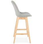 Barová židle QOOP šedá/přírodní