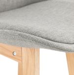 Barová židle QOOP šedá/přírodní