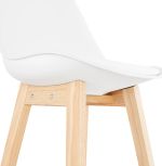 Barová židle APRIL MINI bílá/přírodní