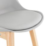 Barová židle APRIL MINI šedá/přírodní