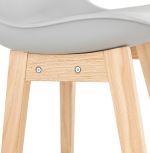 Barová židle APRIL MINI šedá/přírodní