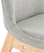Barová židle QOOP MINI šedá/přírodní