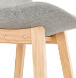 Barová židle QOOP MINI šedá/přírodní