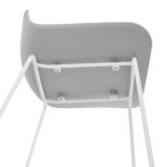 Barová židle SLADE MINI šedá/bílá