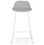 Barová židle SLADE šedá/bílá