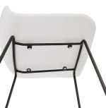 Barová židle SLADE bílá/černá