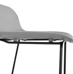 Barová židle SLADE šedá/černá