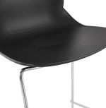 Barová židle ZIGGY černá/chrom