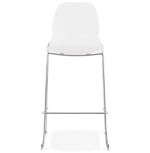 Barová židle ZIGGY bílá/chrom
