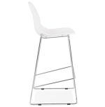 Barová židle ZIGGY bílá/chrom