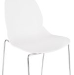 Barová židle ZIGGY MINI bílá/chrom