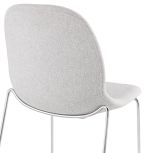 Barová židle PABLO MINI světlé šedá/chrom