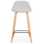 Barová židle TRAPU MINI světlé šedá/přírodní