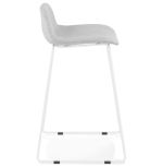 Barová židle VANCOUVER MINI světlé šedá/bílá
