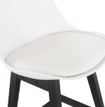 Barová židle APRIL bílá/černá