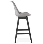 Barová židle APRIL šedá/černá
