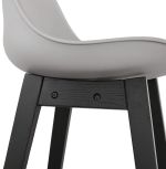 Barová židle APRIL šedá/černá