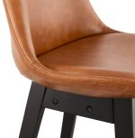 Barová židle JANIE hnědá/černá