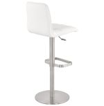 Barová židle SALAMANCA bílá/chrom