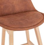 Barová židle SVENKE hněda/přírodní