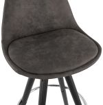 Barová židle AGOUTI tmavě šedá/černá
