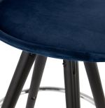 Barová židle FRANKY modrá/černá