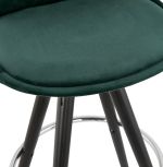 Barová židle FRANKY zelená/černá