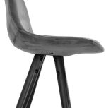 Barová židle FRANKY šedá/černá