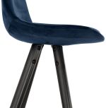 Barová židle FRANKY MINI modrá/černá