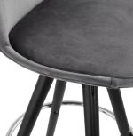 Barová židle FRANKY MINI šedá/černá