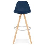 Barová židle FRANKY modrá/přírodní