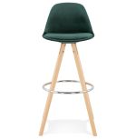 Barová židle FRANKY zelená/přírodní