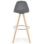 Barová židle FRANKY šedá/přírodní