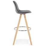 Barová židle FRANKY šedá/přírodní