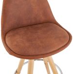Barová židle AGOUTI hnědá/přírodní