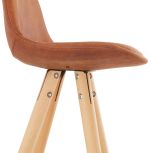 Barová židle AGOUTI hnědá/přírodní
