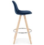 Barová židle FRANKY MINI modrá/přírodní