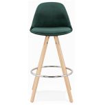 Barová židle FRANKY MINI zelená/přírodní