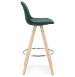 Barová židle FRANKY MINI zelená/přírodní