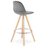 Barová židle FRANKY MINI šedá/přírodní