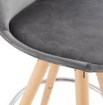 Barová židle FRANKY MINI šedá/přírodní