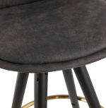 Barová židle BRUCE MINI šedá/černá