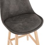Barová židle SVENKE šedá/přírodní