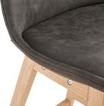 Barová židle SVENKE šedá/přírodní